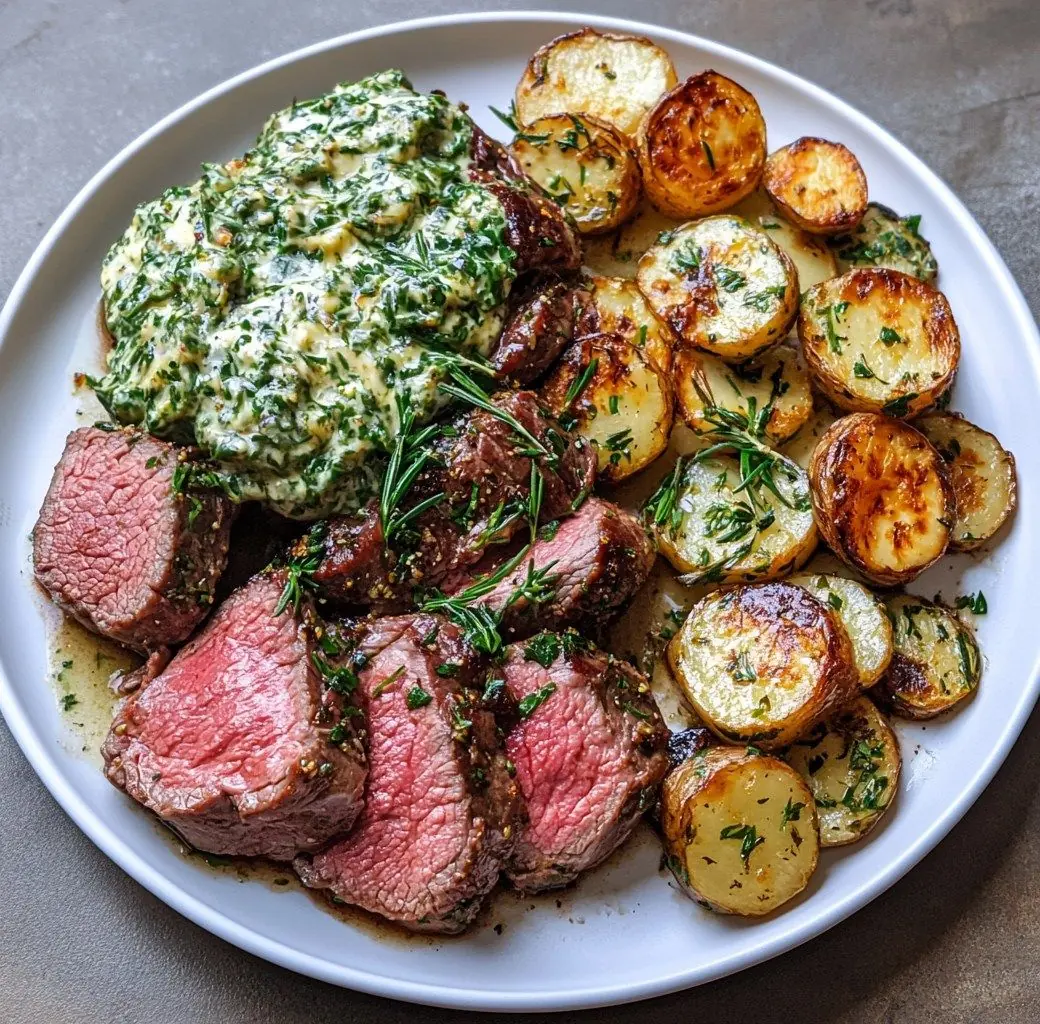 Pan-Seared Steak with Chimichurri Butter