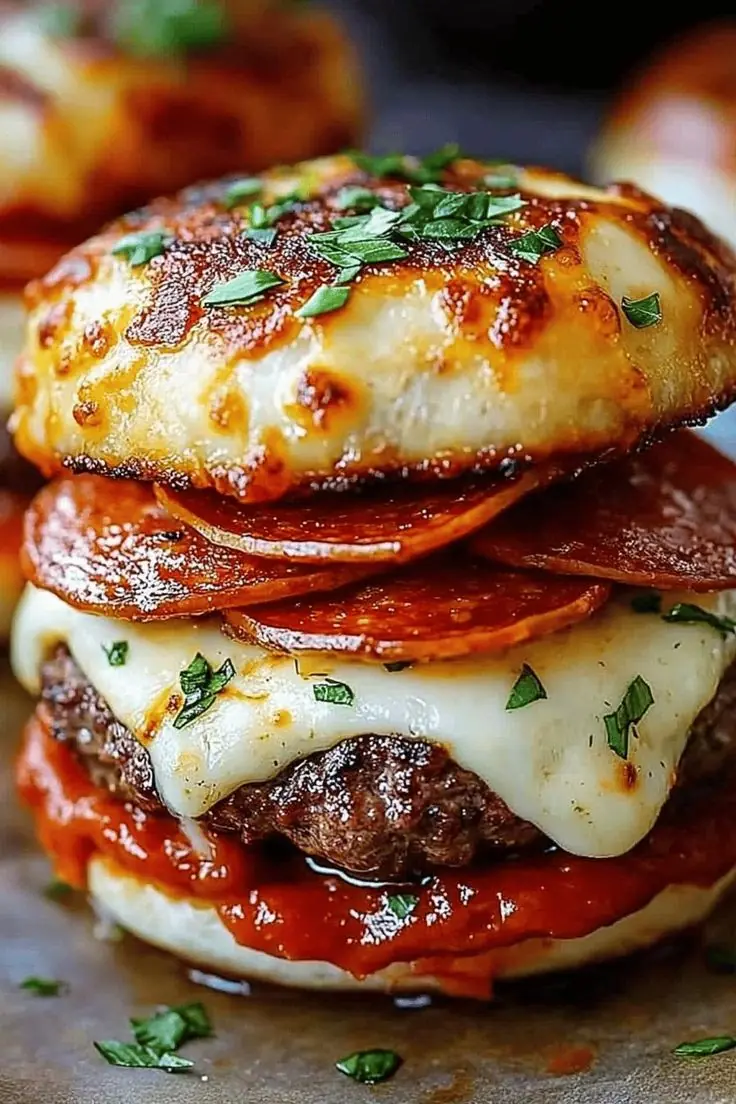 Baked Cheeseburger Sliders with Garlic Butter