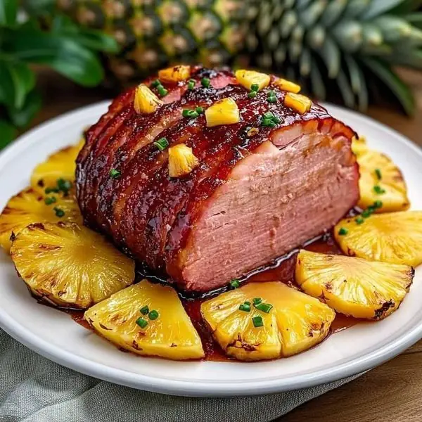 🍍 Brown Sugar Pineapple Glazed Ham