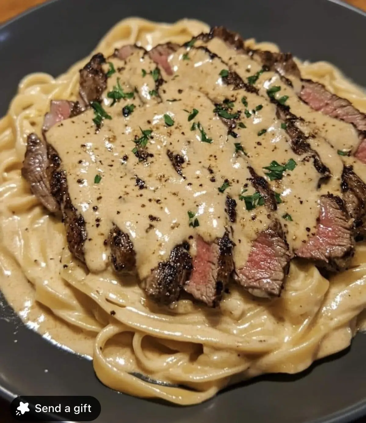 🥩 Creamy Peppercorn Steak Pasta