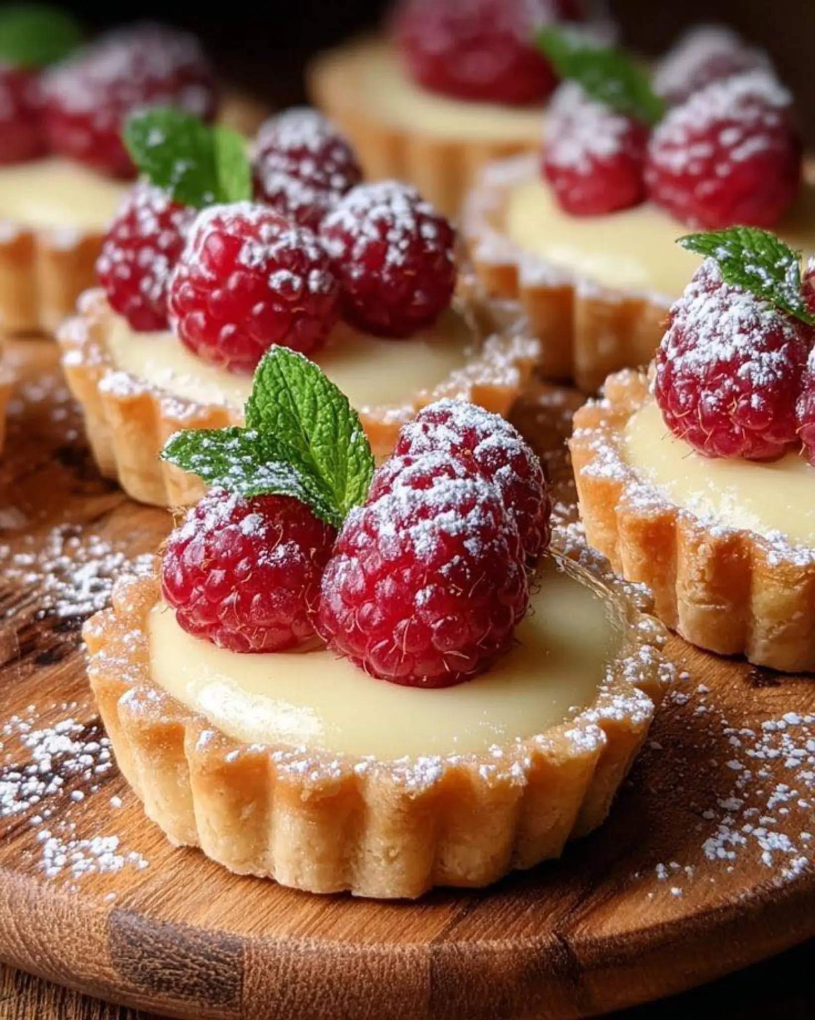 Raspberry Custard Tartlets