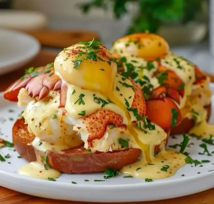 Lobster Eggs Benedict with Hollandaise Sauce
