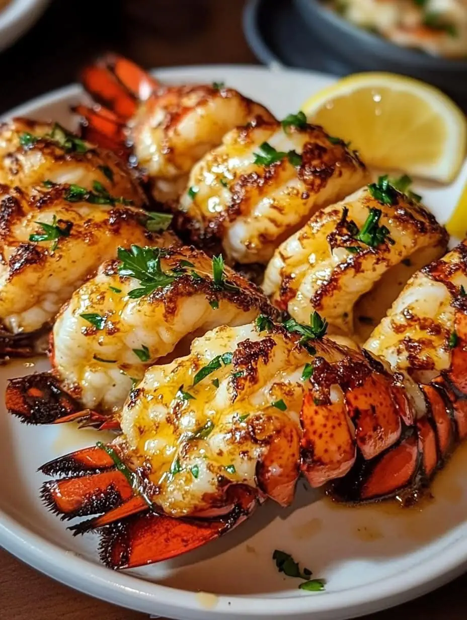 Grilled Garlic Butter Lobster Tails