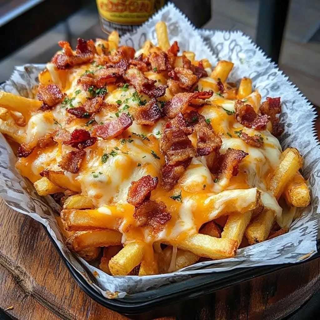 Loaded Fries with Bacon and Cheese
