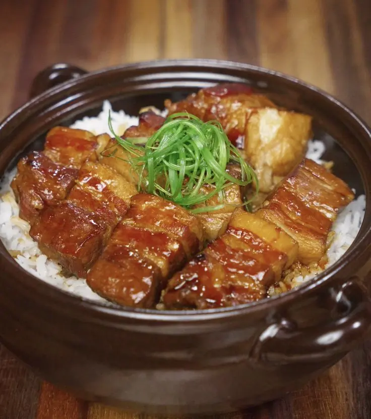 Chinese Braised Pork Belly Rice (Hong Shao Rou Rice Bowl)