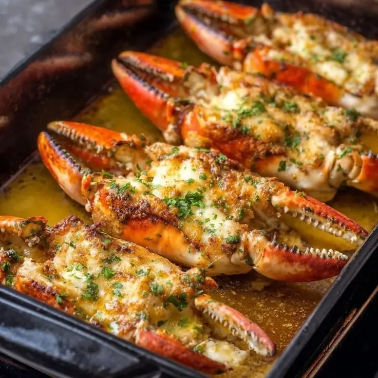 Garlic Butter Baked Crab Claws