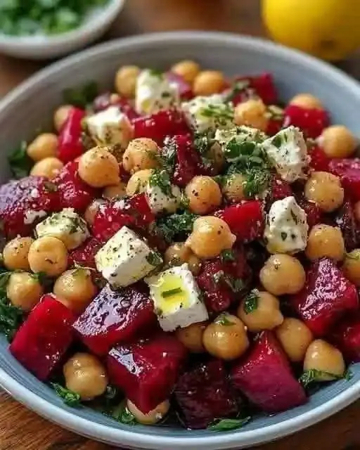 Roasted Beet, Chickpea & Feta Salad