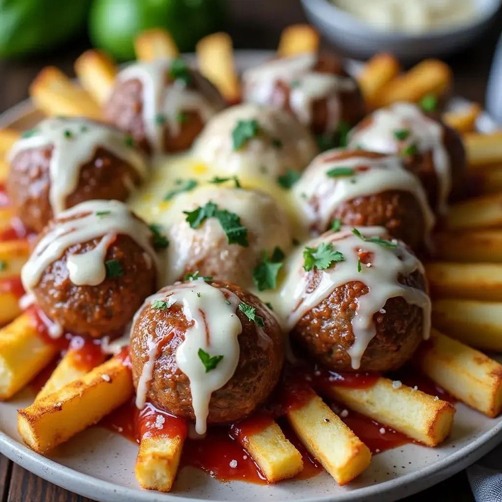 Italian Meatball Cheese Fries