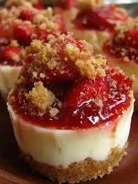 Mini Strawberry Crunch Cheesecake Bites