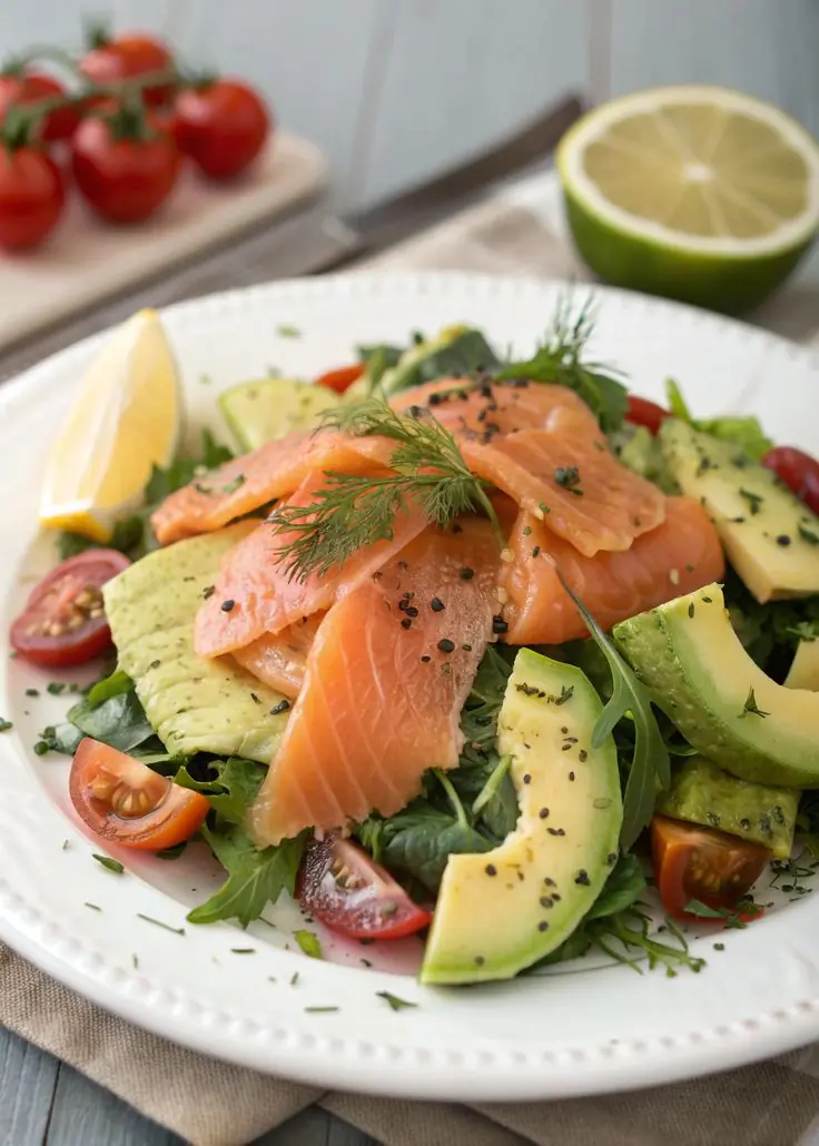 Smoked Salmon Avocado Salad
