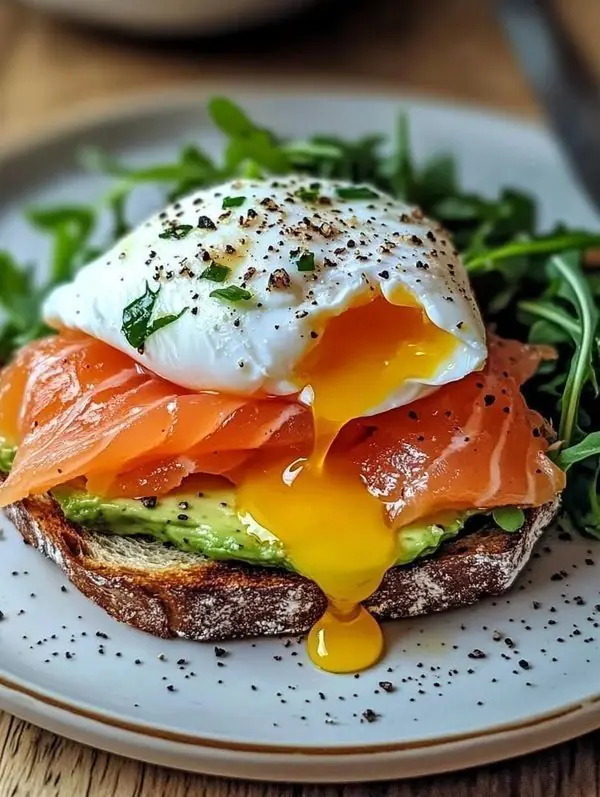 Avocado Toast with Smoked Salmon & Poached Eggs