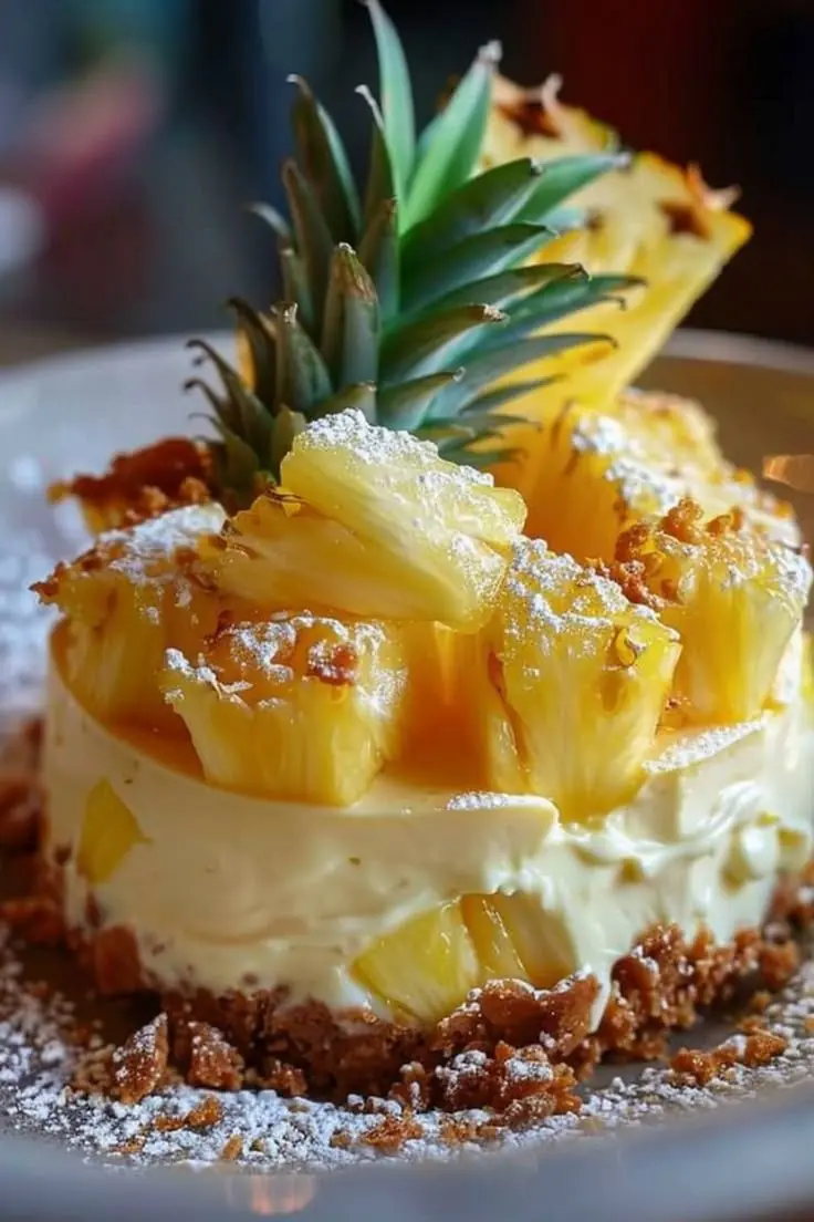 Mini Pineapple Cheesecake (No-Bake Style)