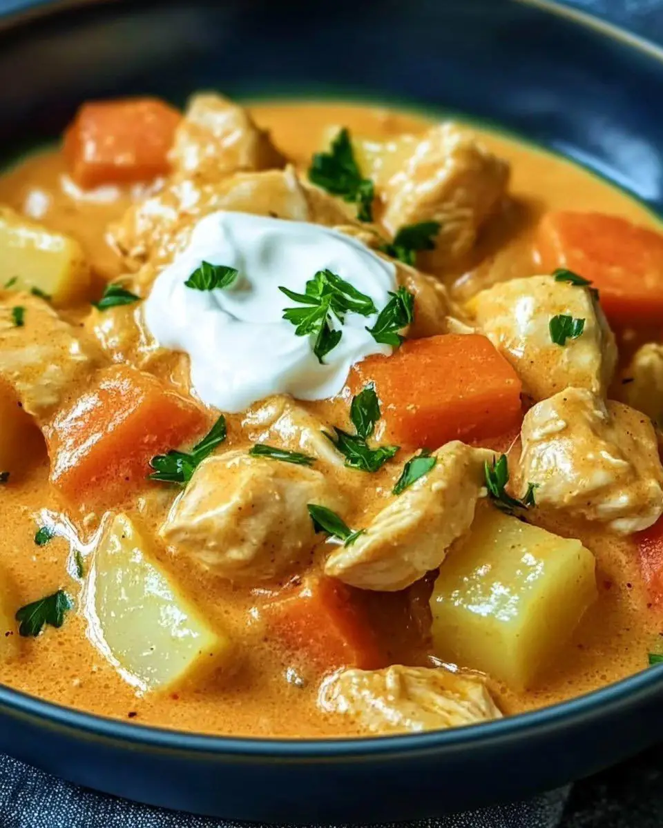 Creamy Chicken Stir-Fry with Kohlrabi and Carrots