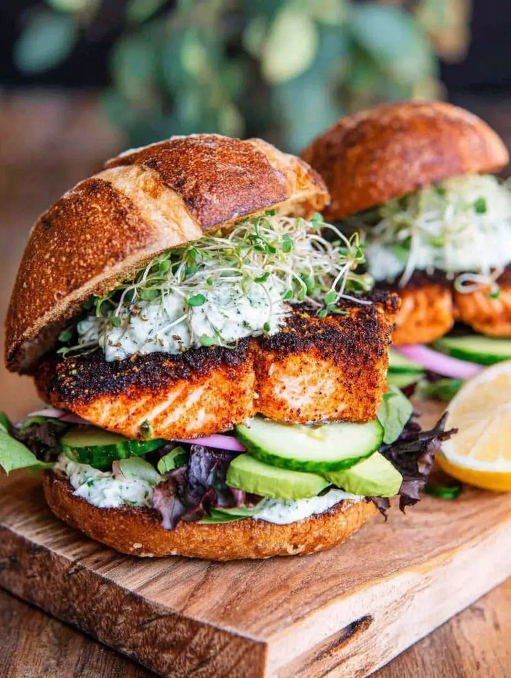 Blackened Salmon Sandwich