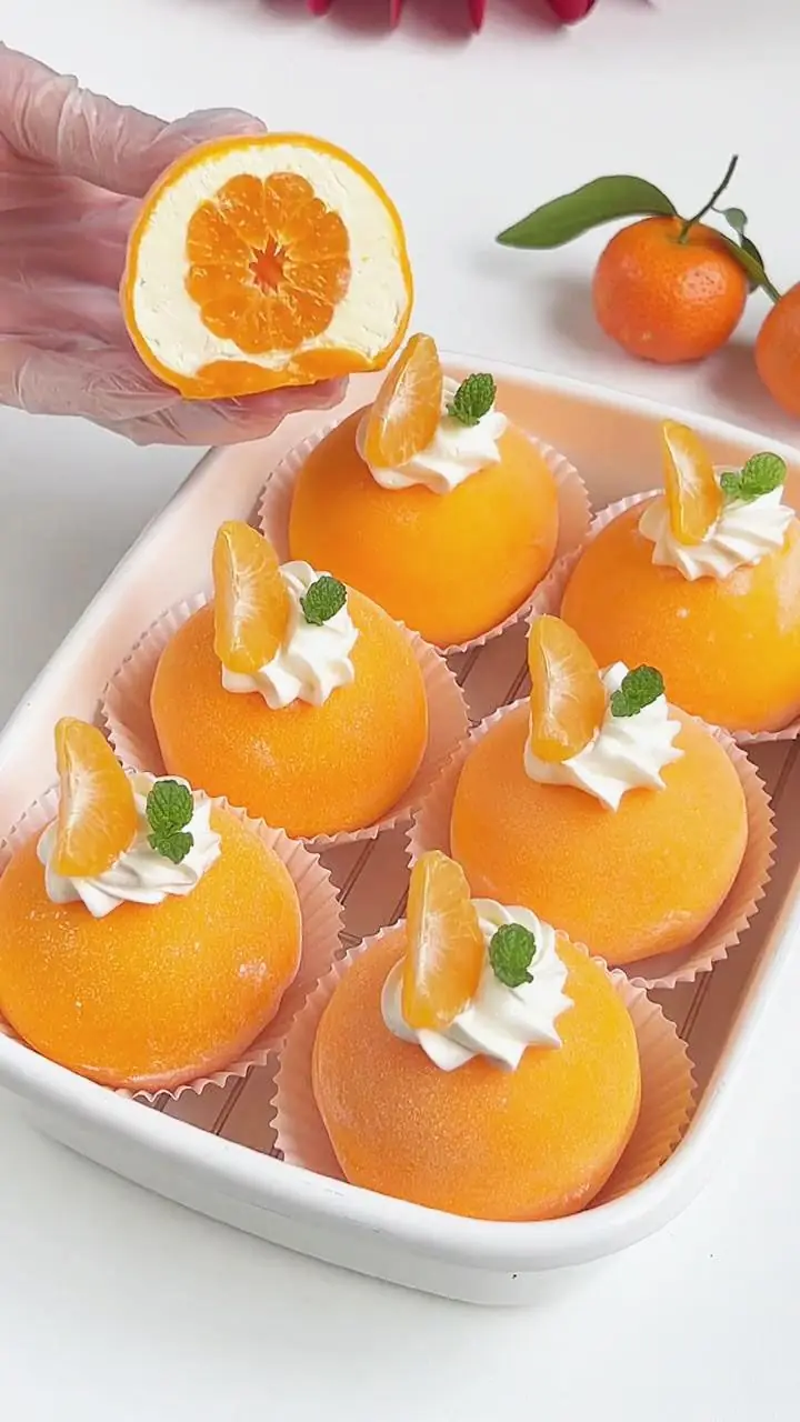 Mandarin Orange Mousse Cakes