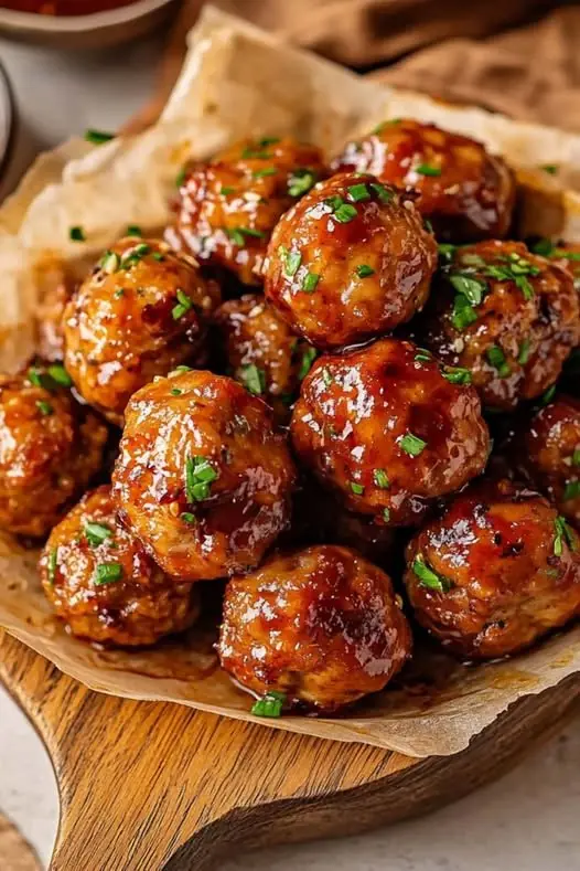 🍯 Honey Garlic Glazed Chicken Meatballs