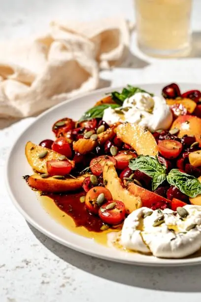 Peach Burrata Salad – A Fresh Summer Salad with Creamy, Sweet, and Savory Balance