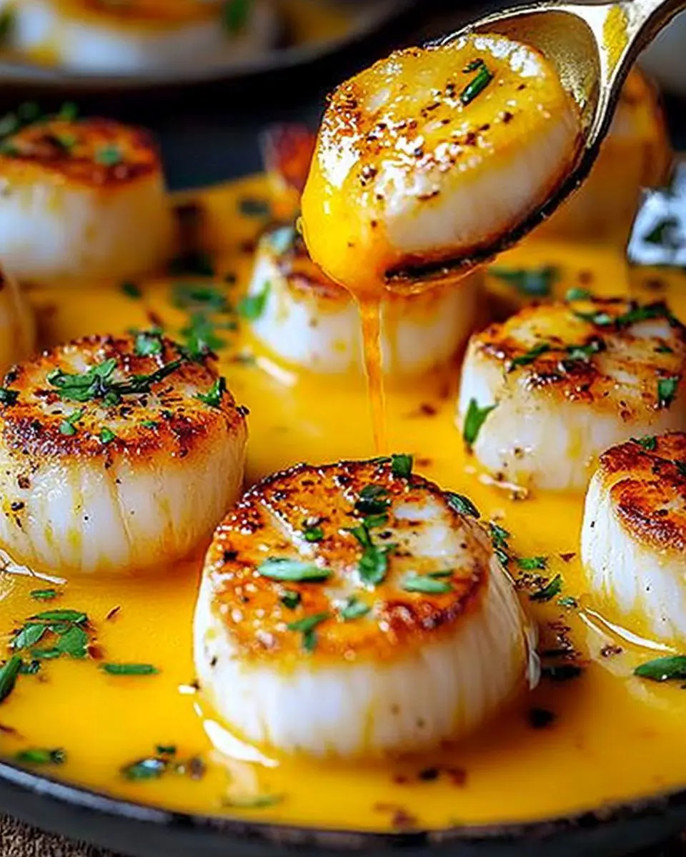 🐚 Pan-Seared Scallops with Lemon Butter Sauce