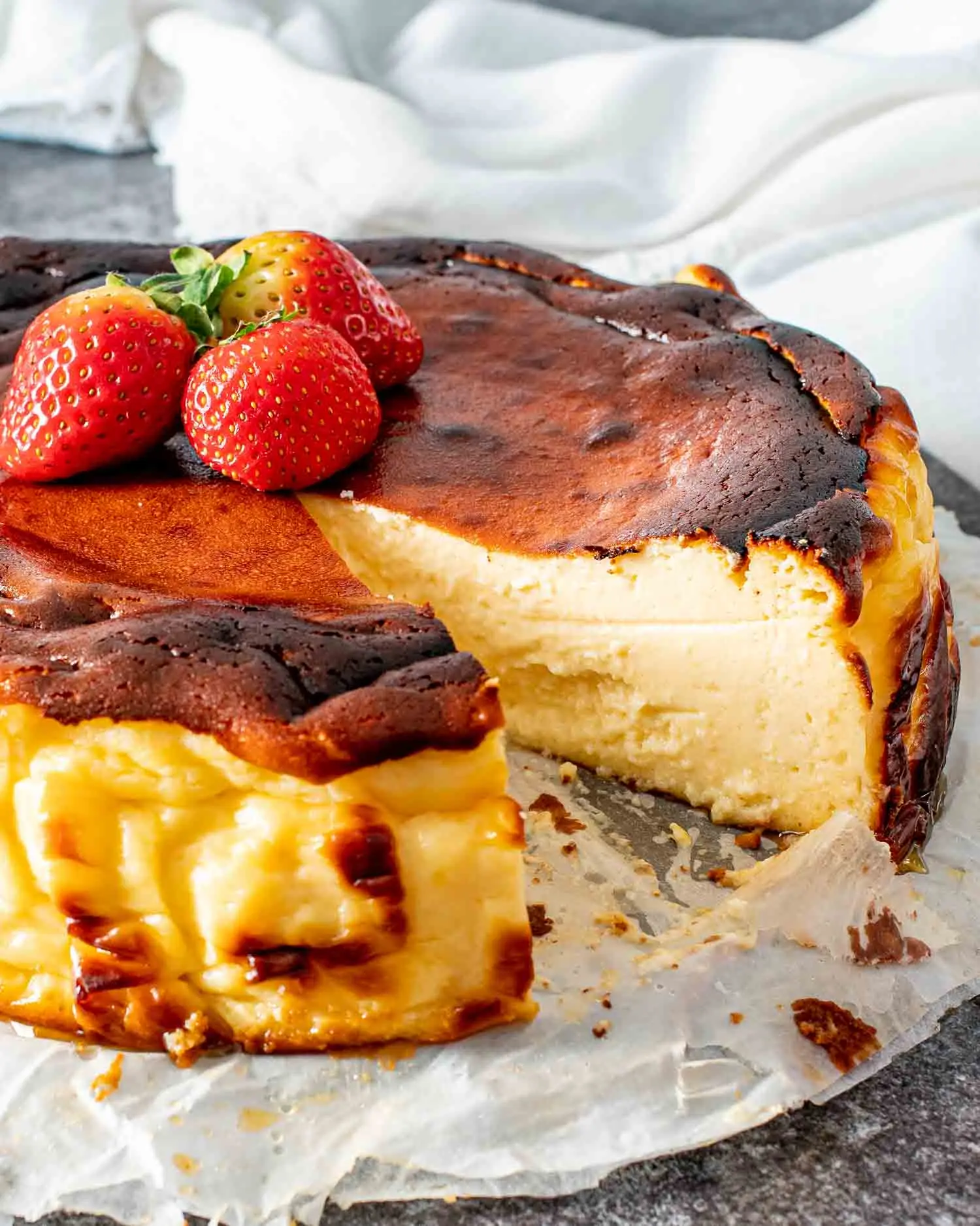 Burnt Basque Cheesecake – A Creamy Spanish Cheesecake with Deep Caramelized Top