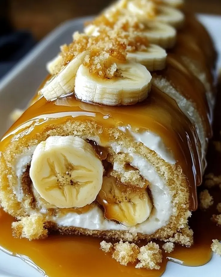 🍌 Banana Caramel Cream Roll