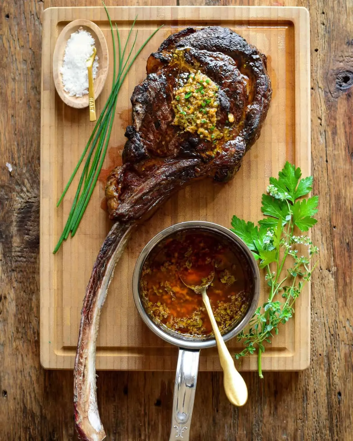 Cowboy Butter Ribeye Steak – A Juicy Pan-Seared Ribeye with Garlic Herb Lemon Butter