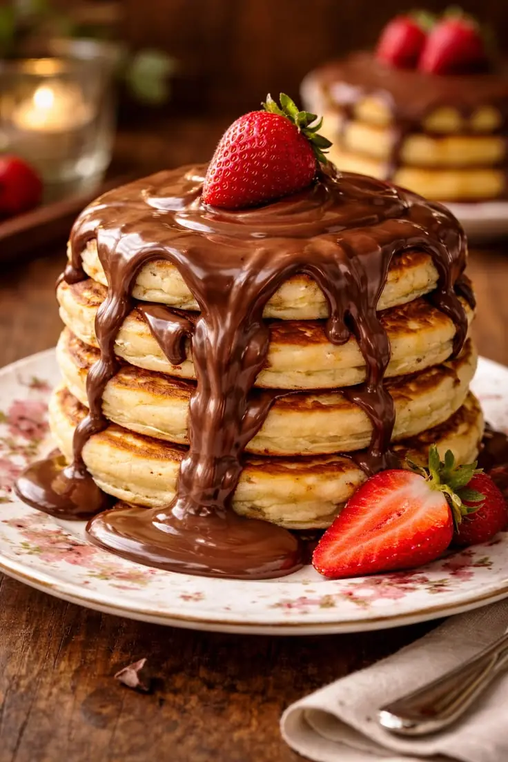 🍓 Chocolate Strawberry Waffles