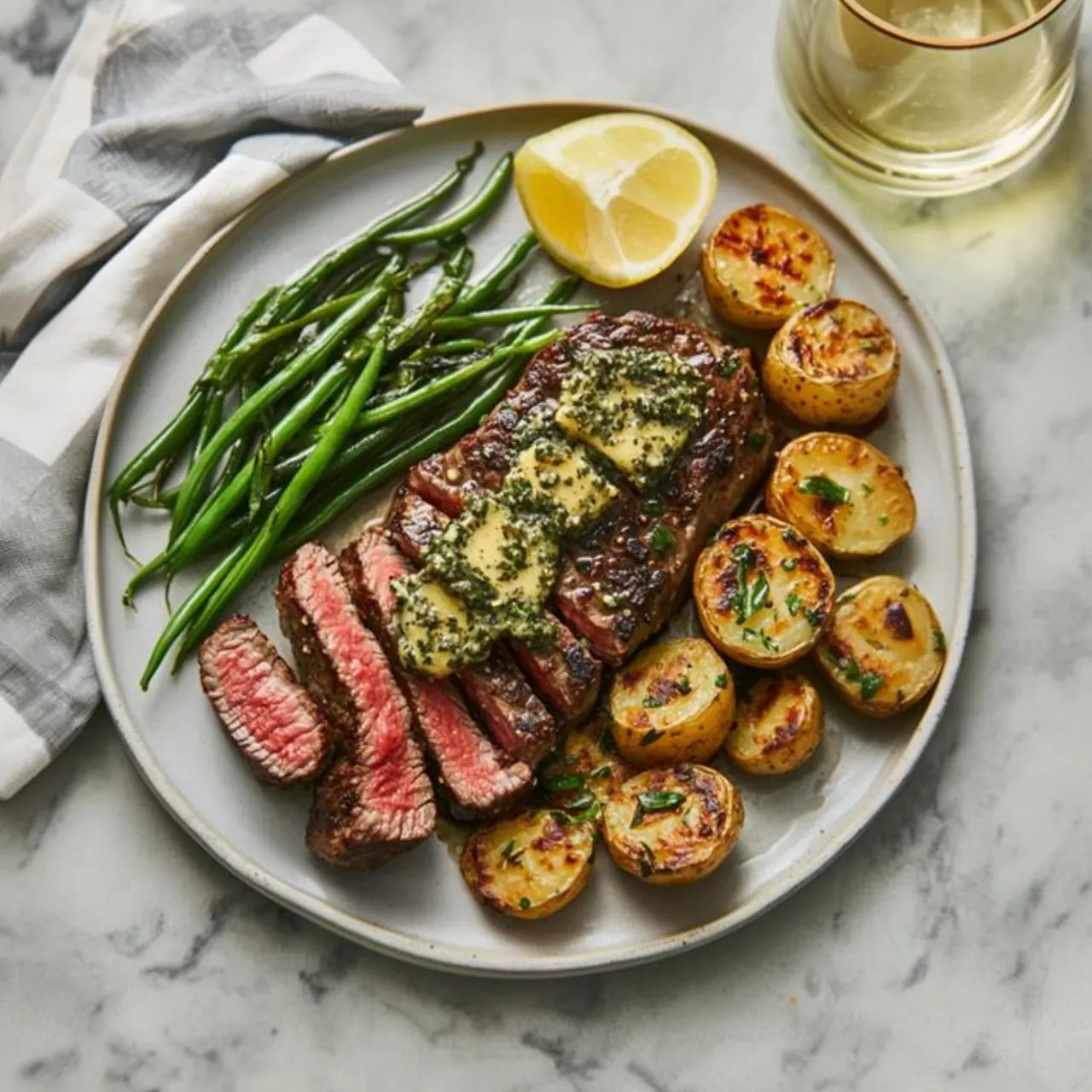 Herb Crusted New York Strip Steak – A Pan-Seared Steak with a Crisp Garlic Herb Crust