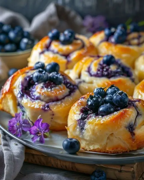 Blueberry Cream Cheese Cinnamon Rolls