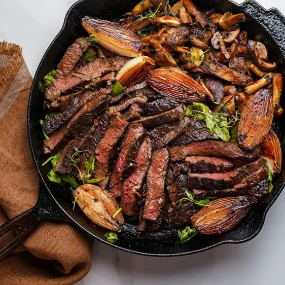 Steak with Caramelized Shallot Sauce – Pan-Seared Steak with Sweet Shallot Butter Sauce