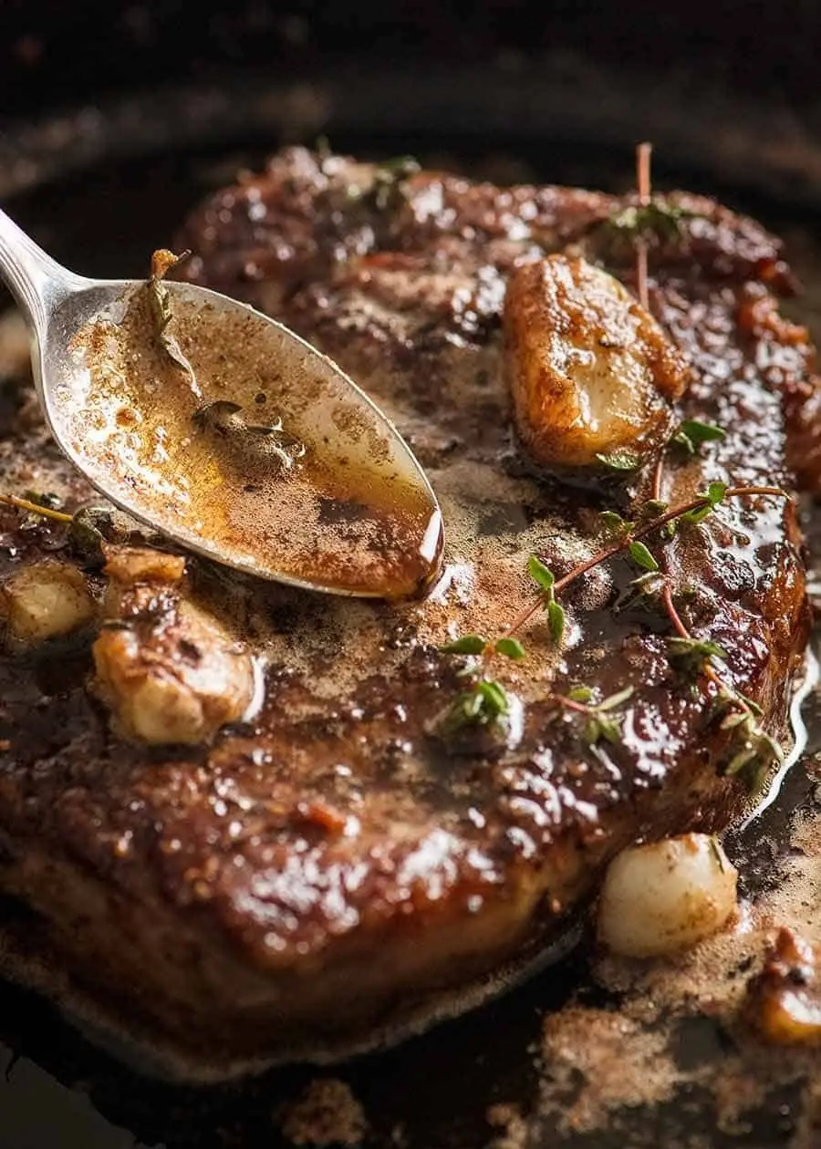 Garlic Thyme Butter Steak – Pan-Seared Steak with Aromatic Garlic Thyme Butter