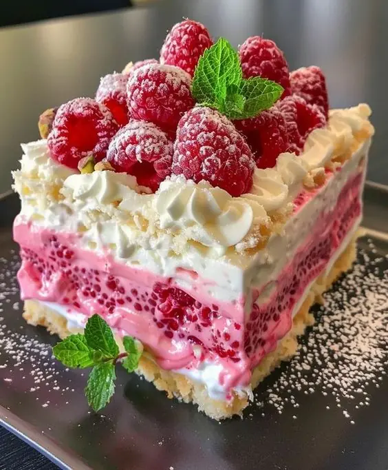 Strawberry Raspberry Cream Cake