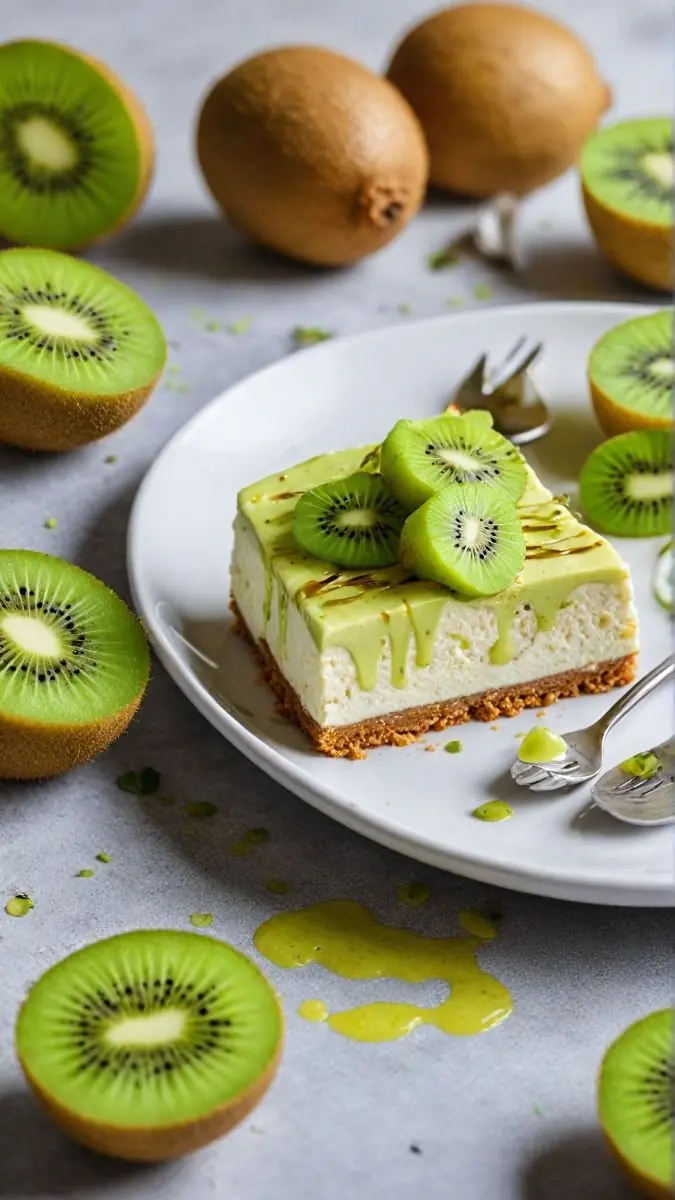 Mini Kiwi Cheesecake (No-Bake)
