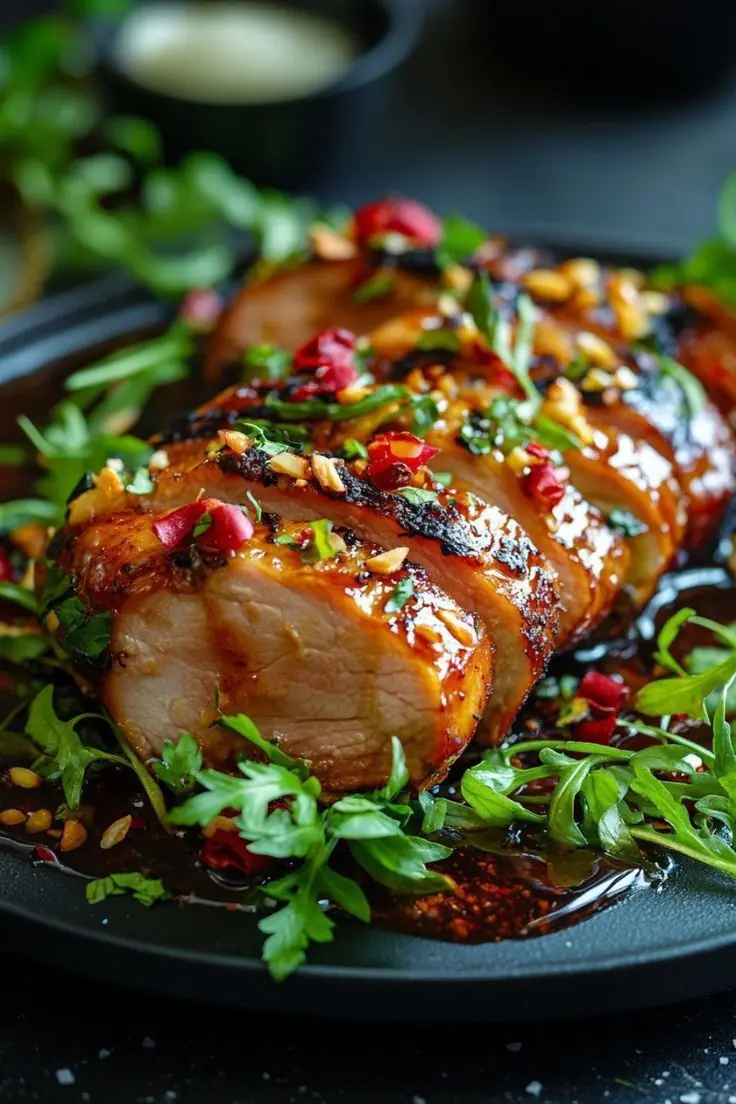 Honey Garlic Glazed Pork Tenderloin