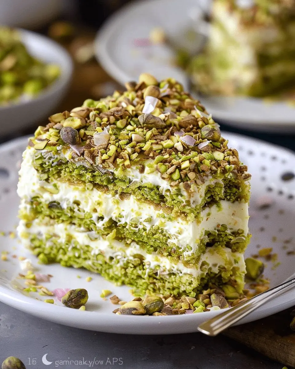 Pistachio Cream Layer Cake