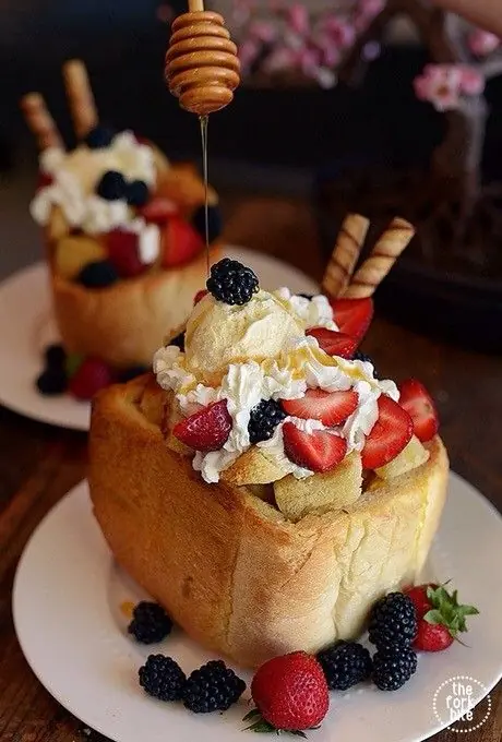 Honey Toast Dessert (Japanese Brick Toast)