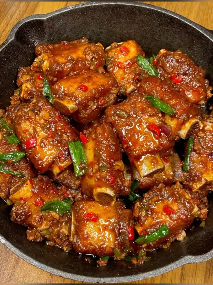 Garlic Chili Braised Pork Ribs