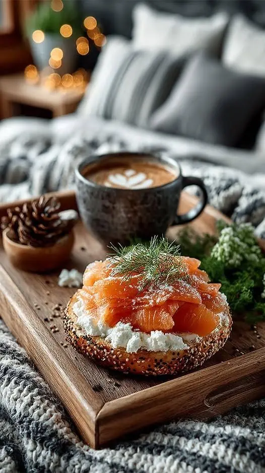 Smoked Salmon Avocado Breakfast Bagel
