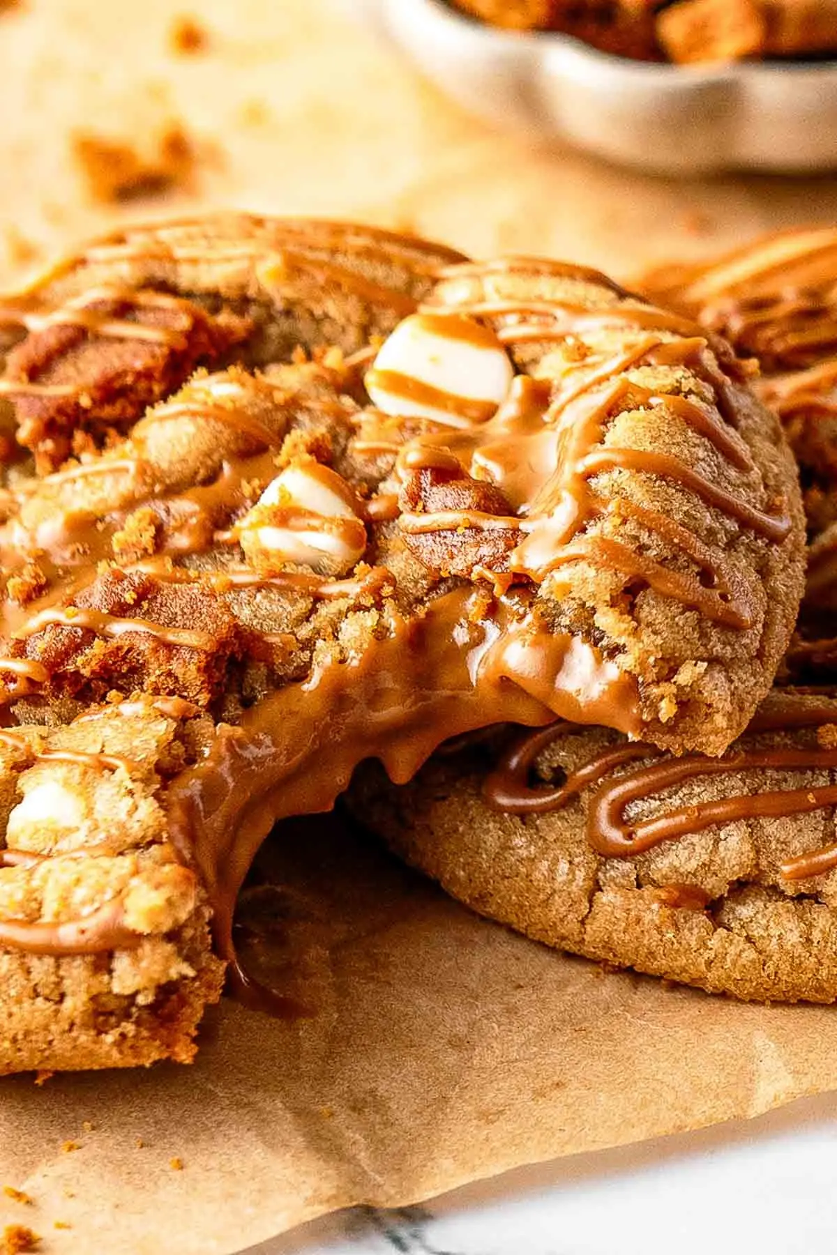 Biscoff Lava Cookies – Soft Cookies with a Molten Biscoff Center