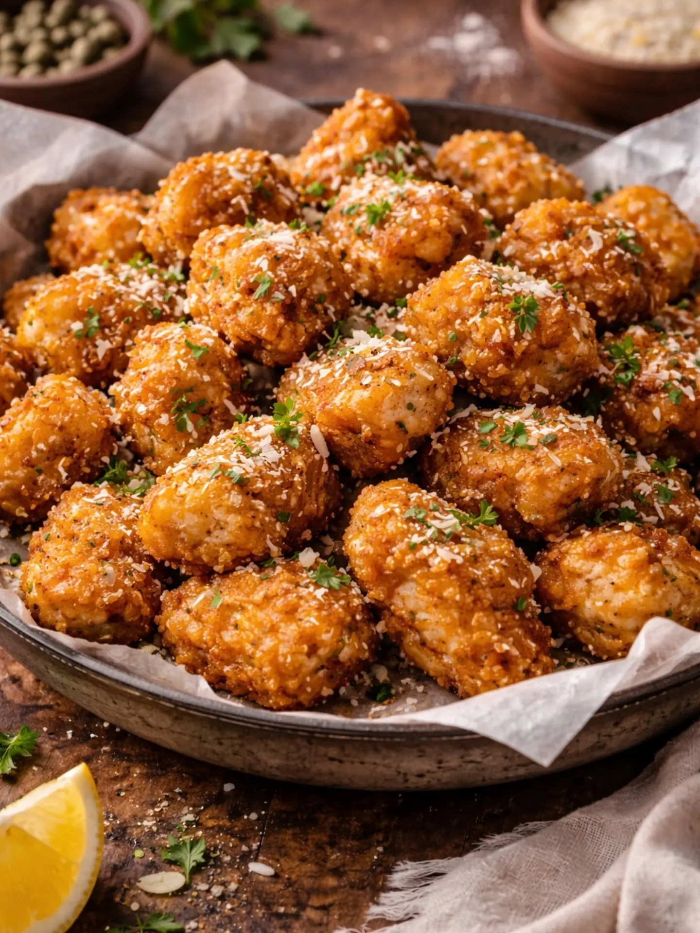 Garlic Parmesan Chicken Bites – Crispy Chicken Tossed in Garlic Butter and Parmesan