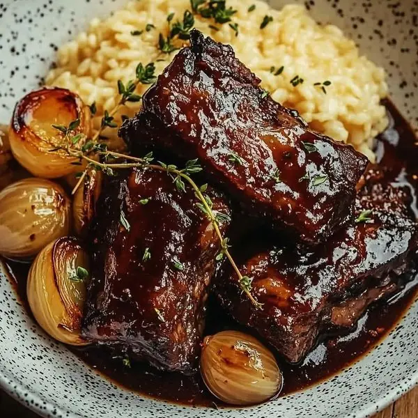 Red Wine Braised Beef Short Ribs with Mashed Potatoes