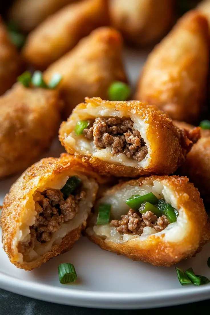 Crispy Beef Stuffed Potato Croquettes