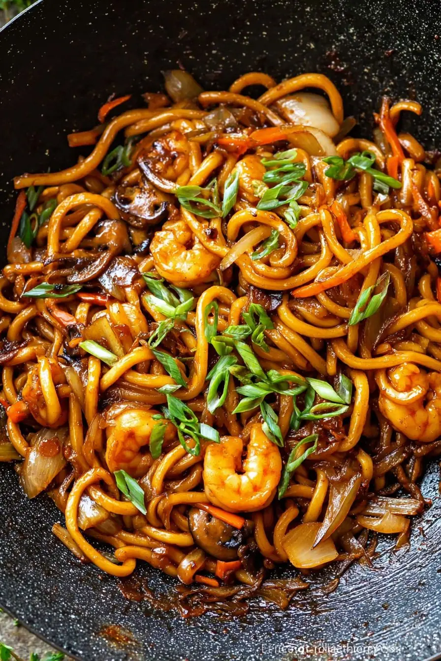 Shrimp Lo Mein (Stir-Fried Noodles)