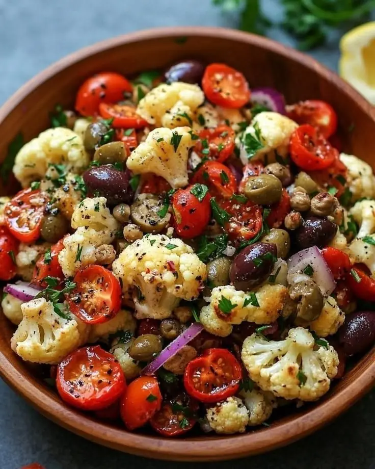 Mediterranean Cauliflower Salad