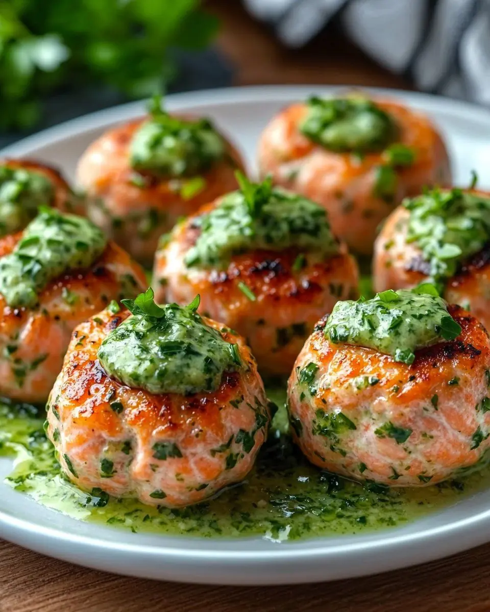 Pan-Seared Salmon Bites with Creamy Herb Sauce