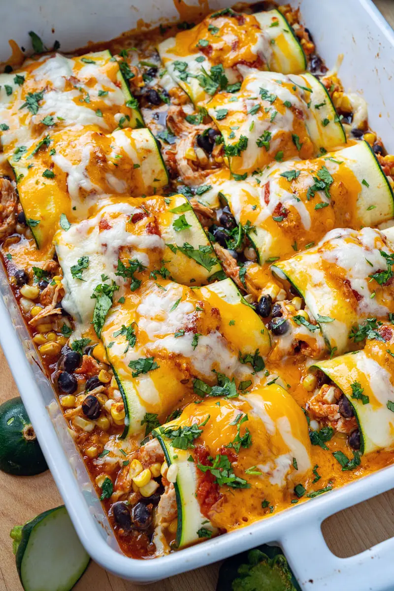 Zucchini Enchiladas – Cheesy Baked Enchiladas Wrapped in Zucchini