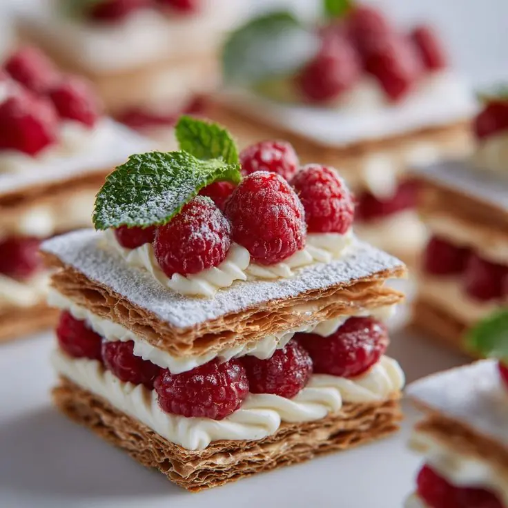 Raspberry Mille-Feuille (French Pastry)