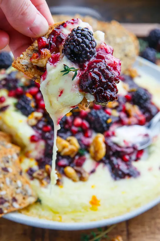 Baked Brie with Honey and Berry Compote – Creamy Melted Brie with Sweet Berry Sauce