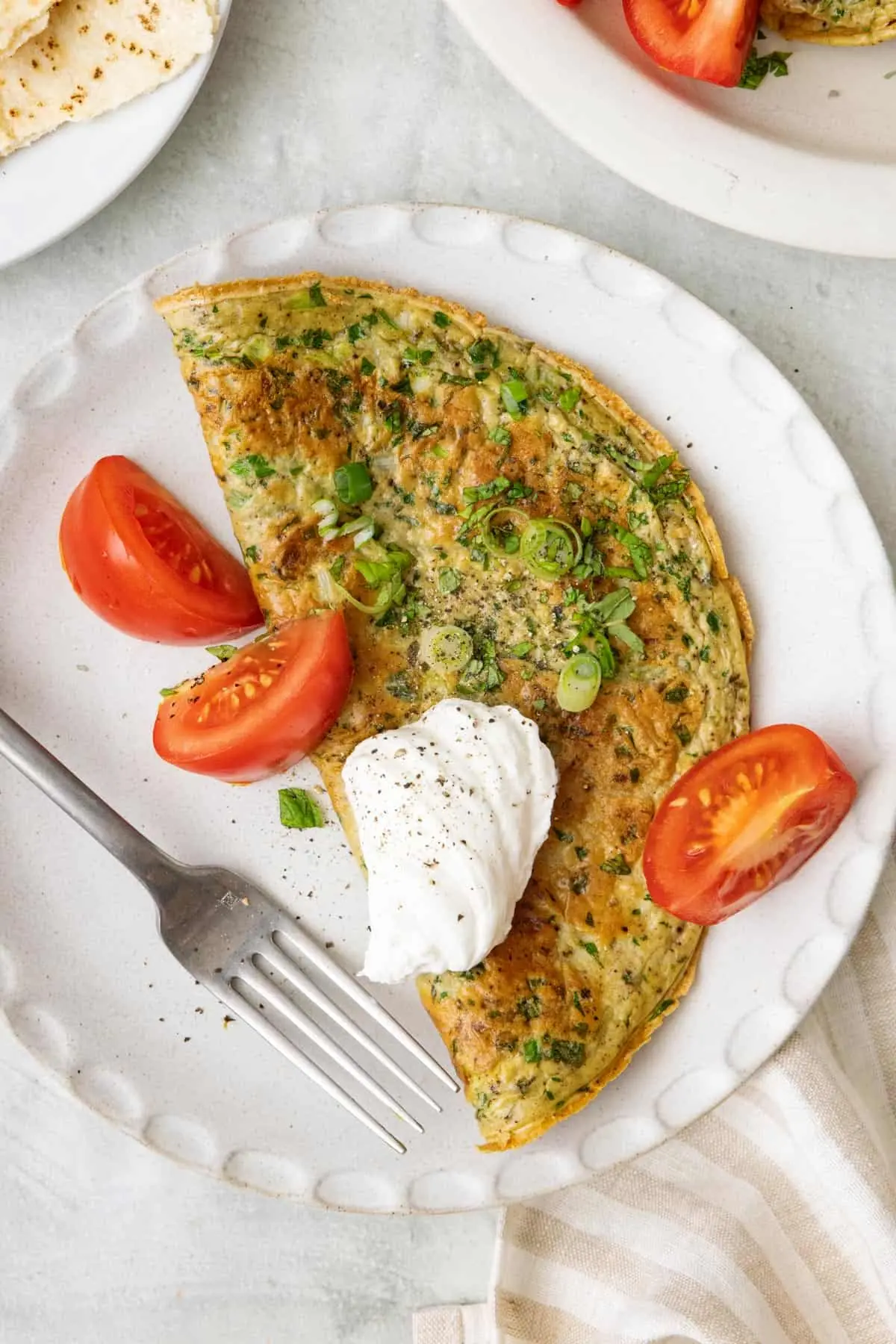 Ejjeh Lebanese Herb Omelette – Fluffy Omelette with Fresh Herbs