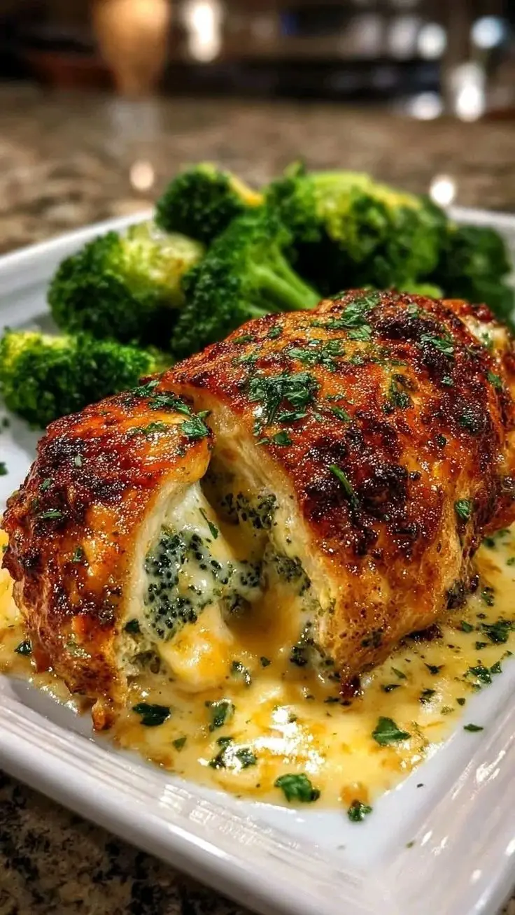 Broccoli Cheese Stuffed Chicken
