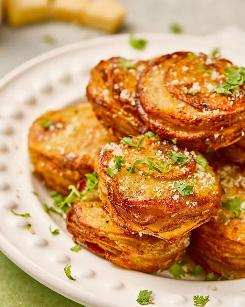 Crispy Parmesan Potato Stacks – Golden Layered Potatoes with Cheesy Crunch